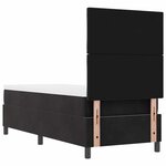 Lit à ressorts vidaXL avec matelas et LED Noir 80x200 cm Velours