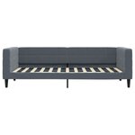 vidaXL Lit de jour avec gigogne sans matelas gris foncé 100x200 cm
