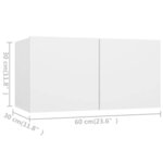 vidaXL Ensemble de meubles TV 7 Pièces Blanc Bois d'ingénierie