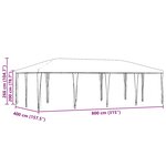 vidaXL Tente de fête bleue 8x4 m PE