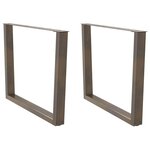 vidaXL Pieds de table à manger en forme de V  2 pièces  acier naturel  100 x (72-73 3) cm