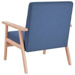vidaXL Fauteuil Bleu Tissu