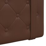 vidaXL Tête de lit suspendue Avec lumière LED Marron Simili cuir