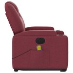 vidaXL Fauteuil inclinable de massage électrique Rouge bordeaux Tissu