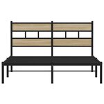vidaXL Cadre de lit en métal sans matelas chêne sonoma 140x190 cm