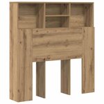 vidaXL Cabinet de Tête de Lit Chêne artisanal 100 x 19 x 103 5 cm