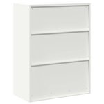 vidaXL Armoire de rangement Blanc 80 x 40 x 105 cm Acier