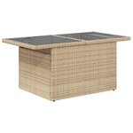 vidaXL Salon de jardin 11 Pièces avec coussins beige résine tressée