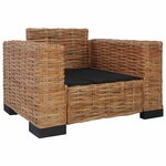 vidaXL Fauteuil avec coussins Rotin naturel