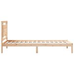 vidaXL Cadre de lit extra long sans matelas 100x220 cm bois massif