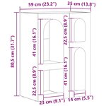 vidaXL Buffet Chêne artisanal 59 x 35 x 80 5 cm Bois d'ingénierie