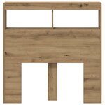vidaXL Armoire tête de lit avec LED chêne artisanal 100x17x102 cm