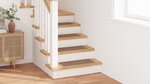 Tapis d'escalier vidaXL avec backing en latex Marron 25x60 cm
