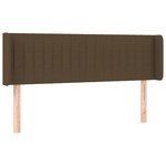 vidaXL Tête de lit à LED Marron foncé 147x16x78/88 cm Tissu