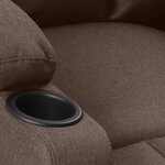 vidaXL Fauteuil de massage Taupe Tissu