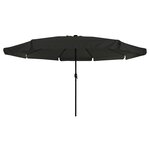 Parasol de jardin vidaXL avec des lumières LED ø395x245 cm Noir