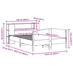 vidaXL Lit bibliothèque sans matelas 120x200 cm bois de pin massif