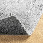 vidaXL Tapis doux à poils moyens et lavable HUARTE Gris 400 x 80 cm