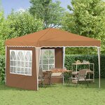 vidaXL Tente de fête pop-up 288 x 288 x 245 cm Beige Tissu Oxford