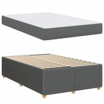 vidaXL Cadre de lit Autre Gris foncé 120 x 200 cm tissu