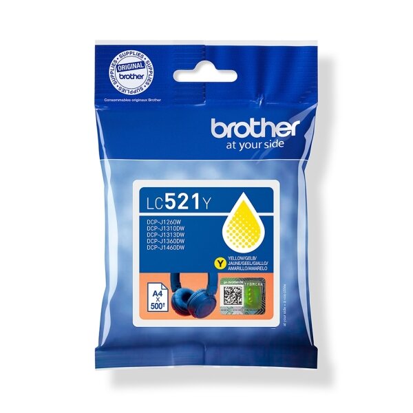 Cartouche d'encre jaune d'origine Brother LC521Y - LC521Y