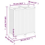 vidaXL Jardinière avec doublure 84x42x100 cm bois massif d'acacia