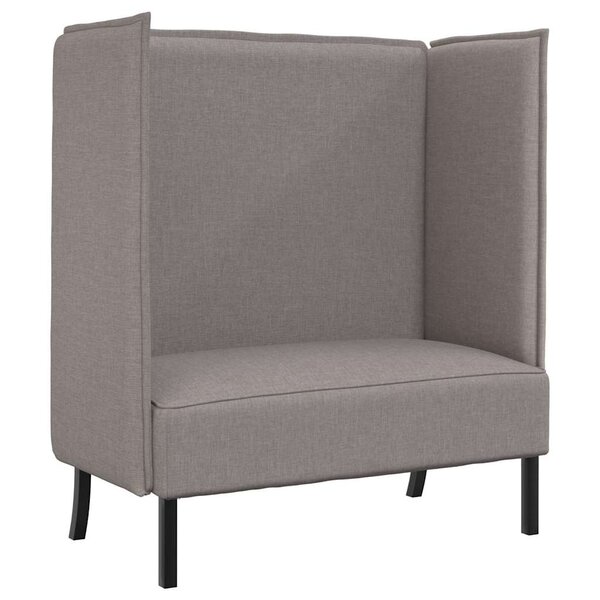 vidaXL Canapé à Haut Dossier 101cm Taupe tissu