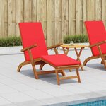 vidaXL Chaise longue inclinable et pliable 2 Pièces Rouge
