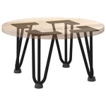 vidaXL Pieds en épingle à cheveux pour table basse 4 pièces Noir 20 cm Acier massif