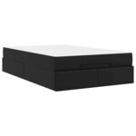 vidaXL Cadre de lit avec matelas Noir 120 x 200 cm Faux cuir