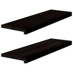 vidaXL Marches d'escalier 2 Pièces marron foncé 80x30x2 cm chêne massif