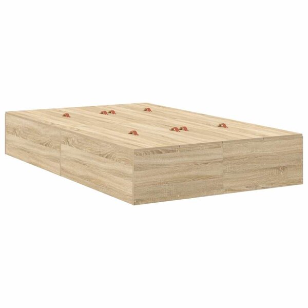 vidaXL Cadre de lit Chêne sonoma 190 x 120 x 31 5 cm Bois d'ingénierie