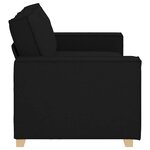 vidaXL Canapé 2 places Noir 140 cm Tissu