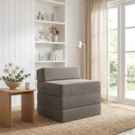 vidaXL Canapé-lit pliable Gris clair 200 x 70 x 15 cm