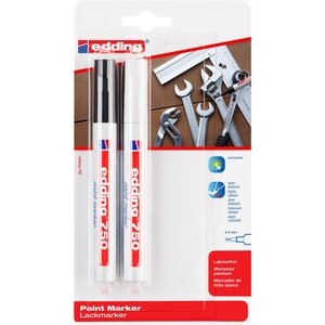 Marqueur Peinture 750 blister de 2 noir-blanc 2-4 mm EDDING