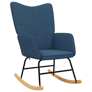 vidaXL Chaise à bascule Bleu Tissu