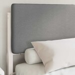 vidaXL Cadre de lit avec tête de lit rembourrée Gris clair