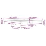 vidaXL Cadre de lit sans matelas bois massif de pin 200x200 cm