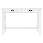 vidaXL Table console Hill avec 2 tiroirs 110x45x74 cm Bois pin massif