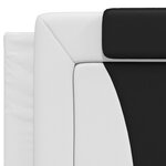 vidaXL Coussin de tête de lit noir et blanc 200 cm similicuir