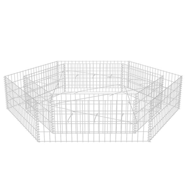 vidaXL Lit surélevé à gabion hexagonale 200x173x40 cm