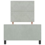 vidaXL Cadre de lit avec tête de lit Gris clair 100 x 200 cm Velours