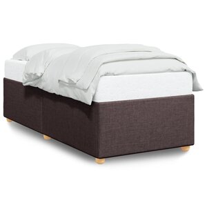 vidaXL Cadre de lit sans matelas marron foncé 90x190 cm tissu