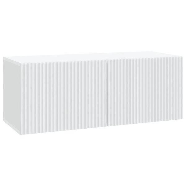 vidaXL Meuble TV mural Blanc 78 5 x 31 x 30 cm Bois d'ingénierie