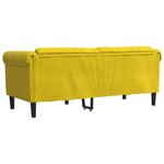 vidaXL Canapé à 2 places jaune velours