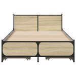 vidaXL Cadre de lit et tiroirs chêne sonoma 75x190cm bois d'ingénierie