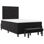 vidaXL Lit à ressorts avec tête de lit Noir 190 x 120 cm Velours