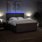 vidaXL Sommier à lattes de lit avec matelas Marron foncé 200x200 cm