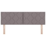 vidaXL Tête de lit Taupe tissu