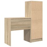 vidaXL Bureau avec tiroir avec étagère 2 Pièces Chêne Sonoma